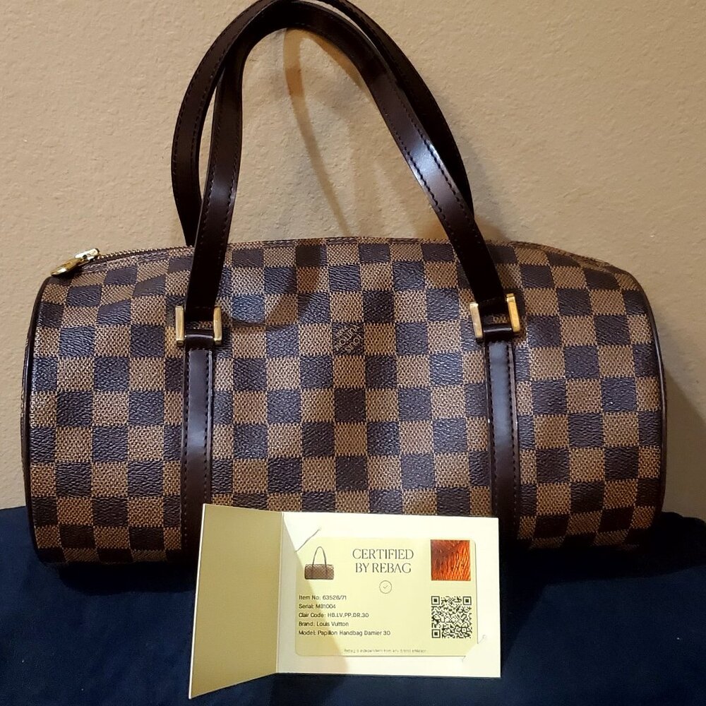 Louis Vuitton Damier Ebene Papillon 30 Boston Cylinder